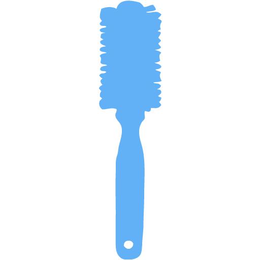 Tropical Blue Hair Brush Icon
