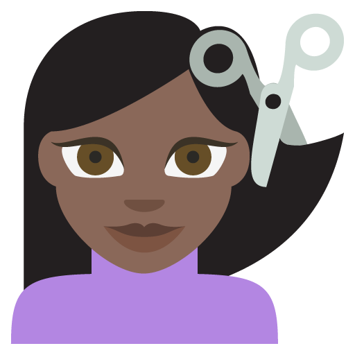 Haircut Dark Skin Tone Emoji Emoticon Vector Icon Free Download