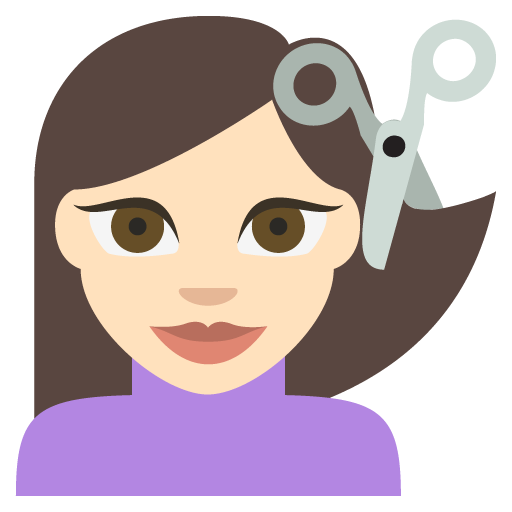 Haircut Light Skin Tone Emoji Emoticon Vector Icon Free Download