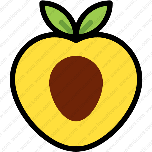 Download Peach,half Icon Inventicons
