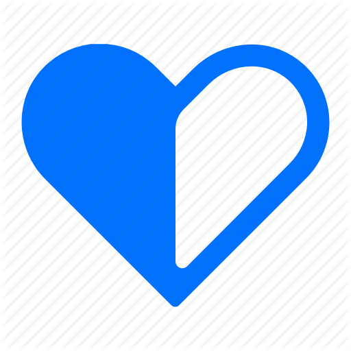 Favorite, Favourite, Half, Heart Icon