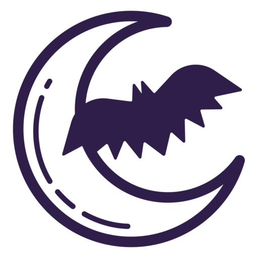 Halloween, Half Moon, Bat Icon Free Of Halloween Freebie