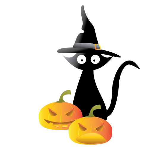 Cat, Halloween, Hauted, Pampkins, Scary Icon