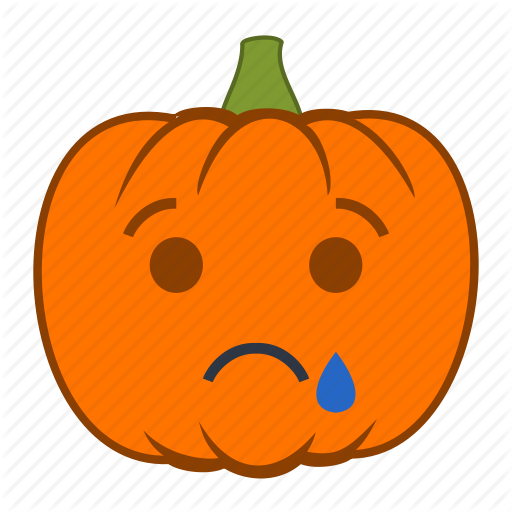 Emoji, Emotion, Halloween, Holiday, Pumpkin, Sad, Tear Icon
