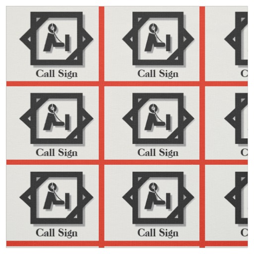 Ham Radio Operator Icon Customise Call Sign Fabric