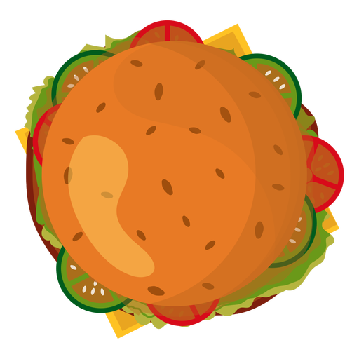 Hamburger Top View Icon