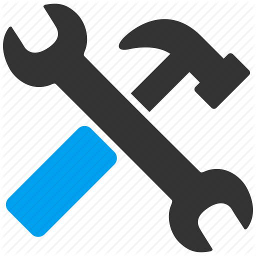 Hammer, Repair, Service, Spanner, Tool, Work, Wrench Icon