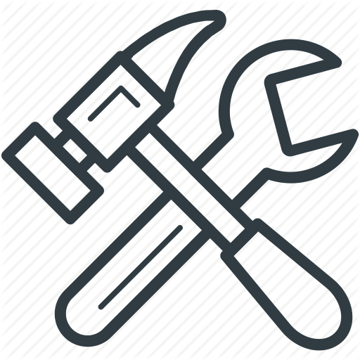 Garage Tools, Hammer, Mechanic, Repair Tools, Wrench Icon