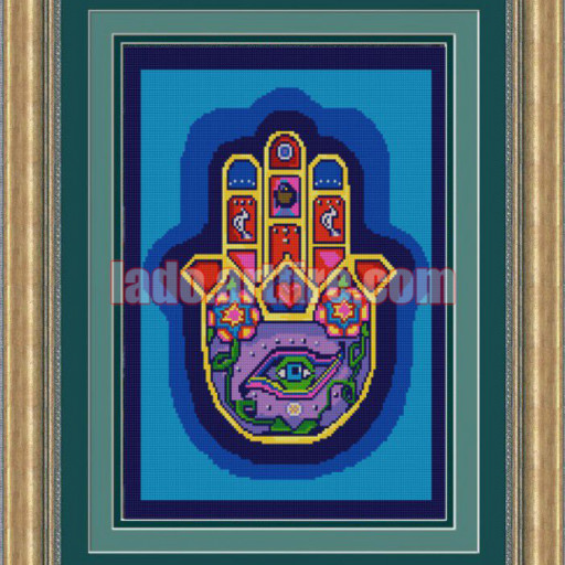 Hamsa The Hand Of God Diy Bead Embroidery Kit Beaded Painting