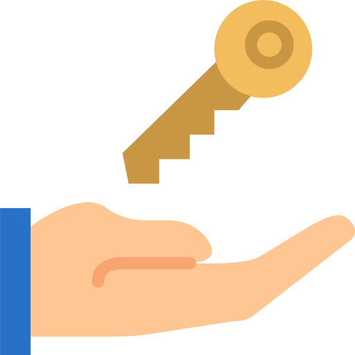 Hand With House Key Icon