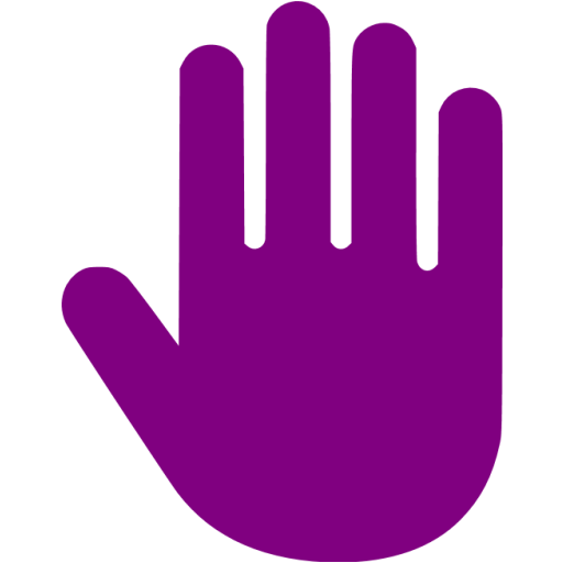 Purple Hand Cursor Icon