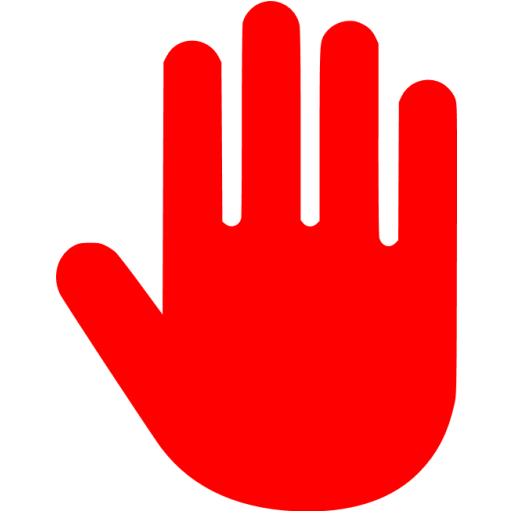 Red Hand Cursor Icon