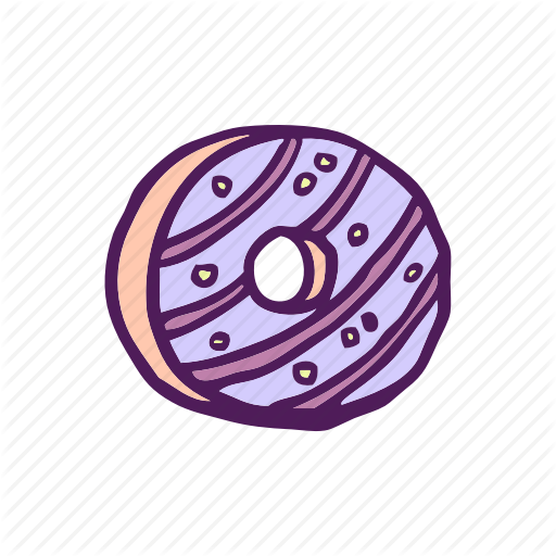 Dessert, Donut, Food, Hand Drawn Icon
