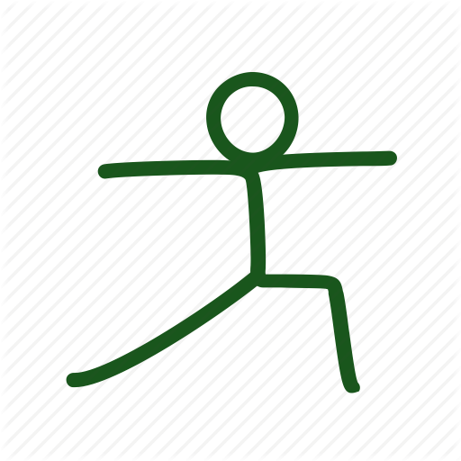 Asana, Drawing, Hand Drawn, Pose, Warrior, Yoga Icon