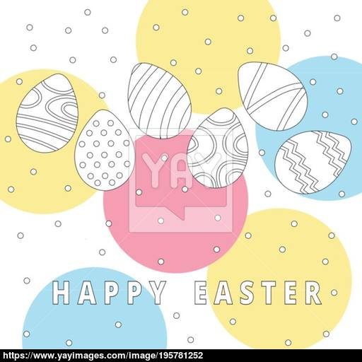 Easter Egg Icons Collection In Doodle Style Hand Drawn