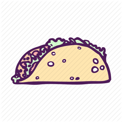 Food, Hand Drawn, Mexican, Tortilla, Wrap Icon