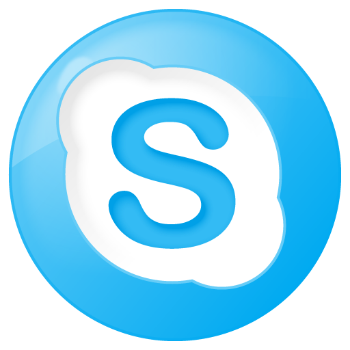 Social Skype Button Blue Icon