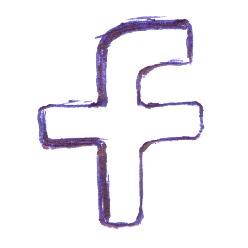 Social Media Facebook Handdrawn Icon