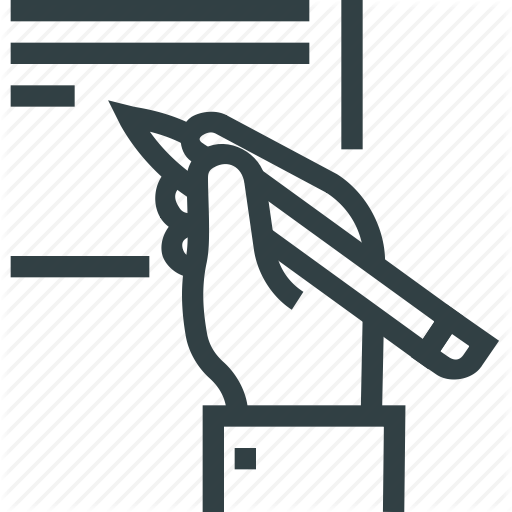 Document, Hand, Pen, Pencil Icon