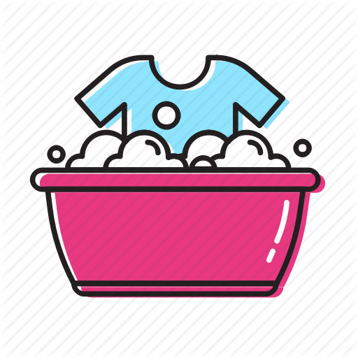 Clothes Tub, Clothes Wash, Hand, Wash Icon