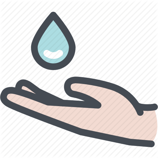 Drop, Hand, Wash Hands, Water, Water Hand Icon