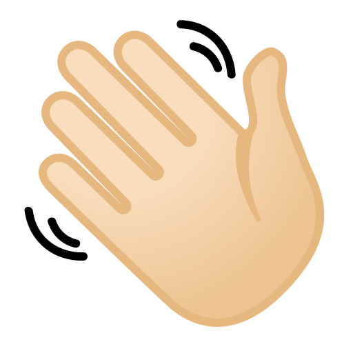 Hand Waving Emoji With Face
