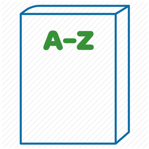Catalog, Directory, Document, From A To Z, Handbook, Products Icon
