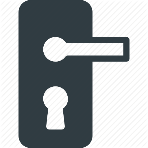 Door, Handle, Hole, Key, Lock Icon