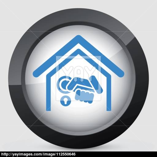 Home Door Handle Icon Vector