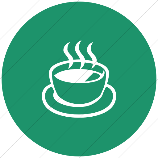 Flat Circle White On Aqua Classica Teacup Without