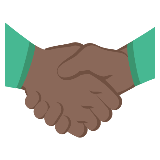 Handshake Dark Skin Tone Emoji Emoticon Vector Icon Free