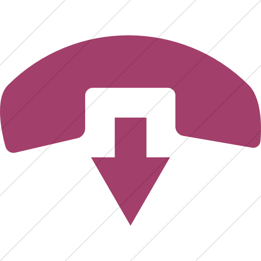 Simple Pink Raphael Phone Hang Up Icon