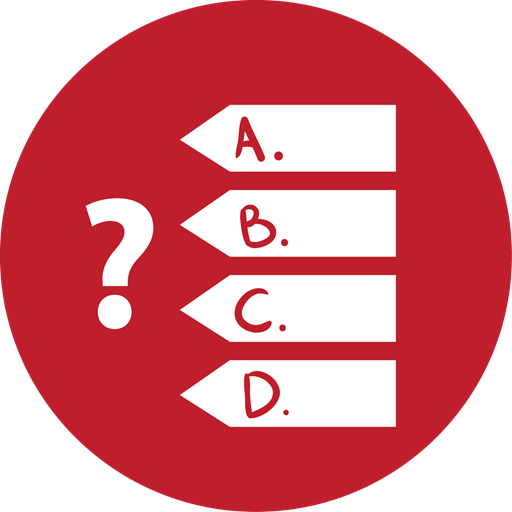 Red, Quiz, Games Icon