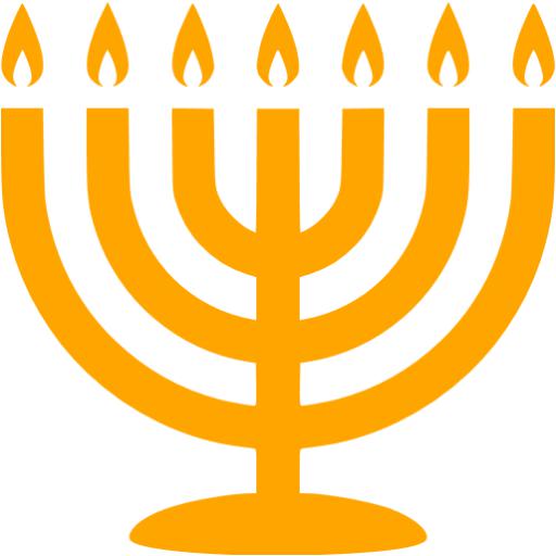 Orange Menorah Icon