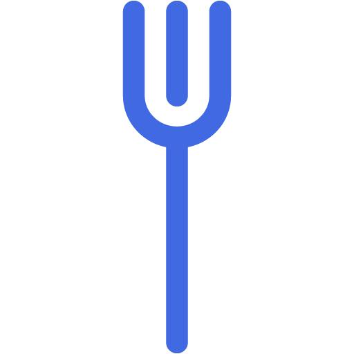 Royal Blue Fork Icon