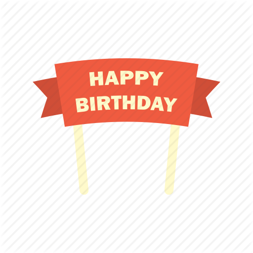 Banner, Birthday, Celebration, Decoration, Happy, Party, Ribbon Icon