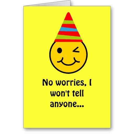 Happy Birthday Face Secret Card Funny Fun Stuff