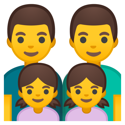 Family Man Man Girl Girl Icon Noto Emoji People Family Love