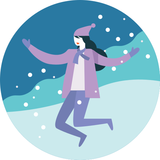 Activity, Fun, Happy, Jump, Presure, Snowfall, Winter Icon Free