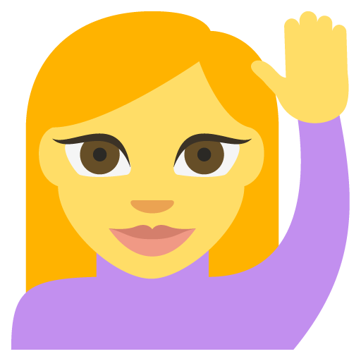 Happy Person Raising One Hand Emoji Emoticon Vector Icon Free
