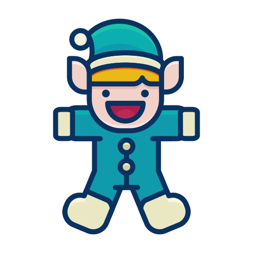 Happy, Person, Toy, Santa, Elf, Helper Icon