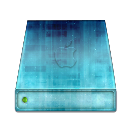 Mac Blue Hard Disk Icon