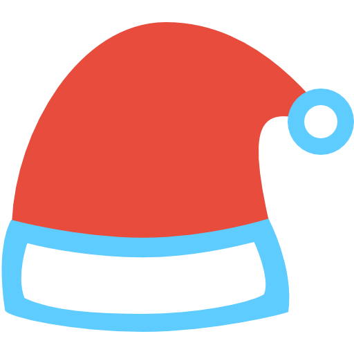 Hat Icon Christmas Flat Color Iconset