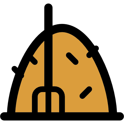 Stalk, Bale, Hay, Farm, Straw Icon