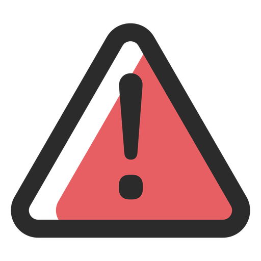 Warning Sign Colored Stroke Icon