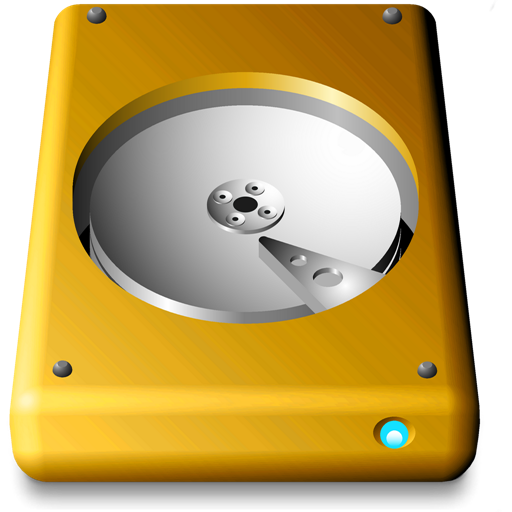 Gold Hdd Icon