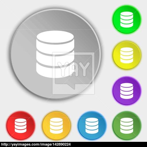Hard Disk And Database Sign Icon Flash Drive Stick Symbol
