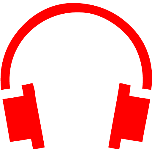 Red Headphones Icon