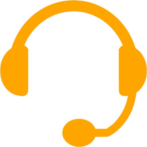 Orange Headset Icon