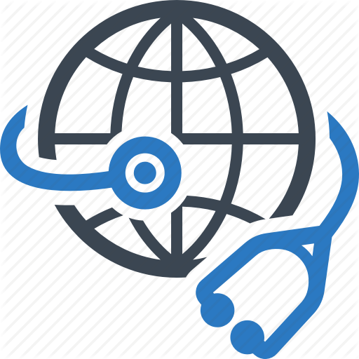 Global Healthcare, Medical, Stethoscope Icon